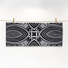 Black And White Intricate Pattern Hand Towel by SpinnyChairDesigns