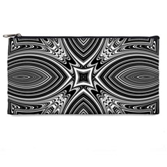 Black And White Intricate Pattern Pencil Case by SpinnyChairDesigns