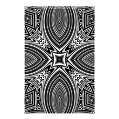 Black And White Intricate Pattern Shower Curtain 48  X 72  (small)  by SpinnyChairDesigns