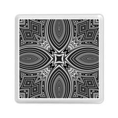 Black And White Intricate Pattern Memory Card Reader (square) by SpinnyChairDesigns