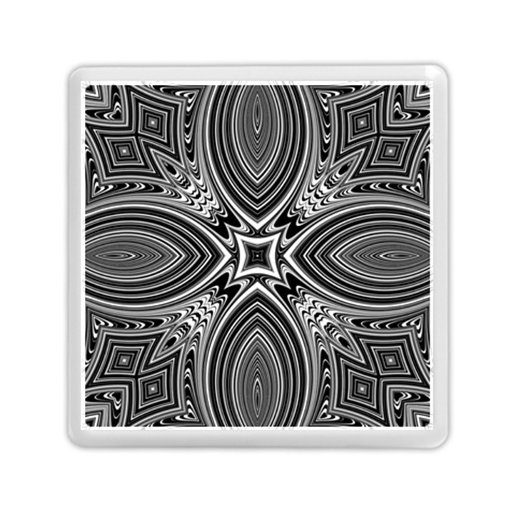 Black and White Intricate Pattern Memory Card Reader (Square)