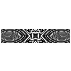 Black And White Intricate Pattern Small Flano Scarf by SpinnyChairDesigns