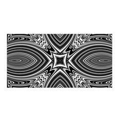 Black And White Intricate Pattern Satin Wrap by SpinnyChairDesigns