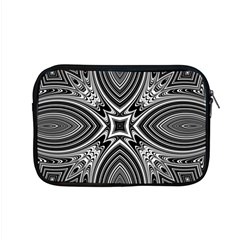 Black And White Intricate Pattern Apple Macbook Pro 15  Zipper Case by SpinnyChairDesigns