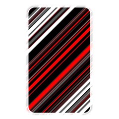 Red Black White Stripes Pattern Memory Card Reader (rectangular) by SpinnyChairDesigns