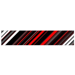 Red Black White Stripes Pattern Small Flano Scarf