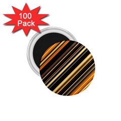 Black And Yellow Stripes Pattern 1 75  Magnets (100 Pack)  by SpinnyChairDesigns