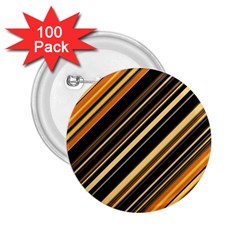 Black And Yellow Stripes Pattern 2 25  Buttons (100 Pack)  by SpinnyChairDesigns