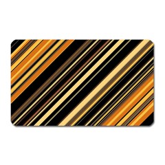 Black And Yellow Stripes Pattern Magnet (rectangular) by SpinnyChairDesigns