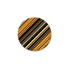 Black And Yellow Stripes Pattern Golf Ball Marker by SpinnyChairDesigns