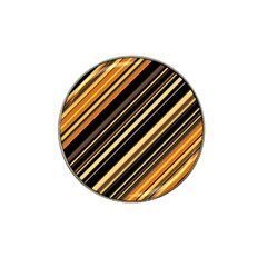 Black And Yellow Stripes Pattern Hat Clip Ball Marker by SpinnyChairDesigns