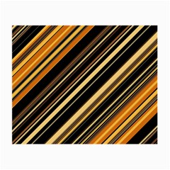 Black And Yellow Stripes Pattern Small Glasses Cloth by SpinnyChairDesigns