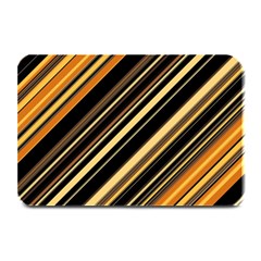 Black And Yellow Stripes Pattern Plate Mats by SpinnyChairDesigns