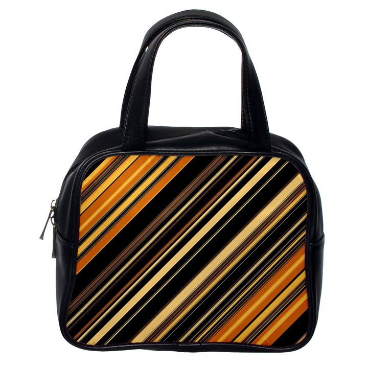 Black and Yellow Stripes Pattern Classic Handbag (One Side)