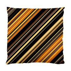 Black And Yellow Stripes Pattern Standard Cushion Case (two Sides) by SpinnyChairDesigns