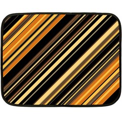 Black And Yellow Stripes Pattern Double Sided Fleece Blanket (mini)  by SpinnyChairDesigns