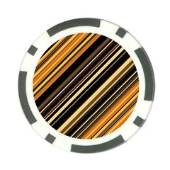 Black And Yellow Stripes Pattern Poker Chip Card Guard (10 Pack) by SpinnyChairDesigns