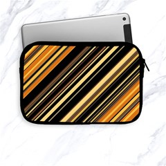 Black And Yellow Stripes Pattern Apple Ipad Mini Zipper Cases by SpinnyChairDesigns