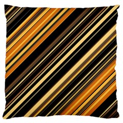 Black And Yellow Stripes Pattern Standard Flano Cushion Case (one Side) by SpinnyChairDesigns