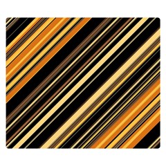 Black And Yellow Stripes Pattern Double Sided Flano Blanket (small)  by SpinnyChairDesigns