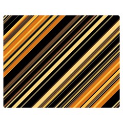 Black And Yellow Stripes Pattern Double Sided Flano Blanket (medium)  by SpinnyChairDesigns