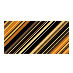 Black And Yellow Stripes Pattern Satin Wrap by SpinnyChairDesigns