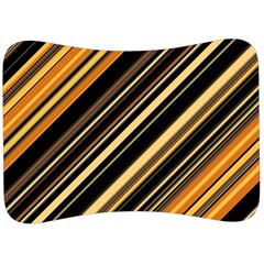 Black And Yellow Stripes Pattern Velour Seat Head Rest Cushion by SpinnyChairDesigns