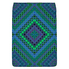 Blue Green Diamond Pattern Removable Flap Cover (l) by SpinnyChairDesigns