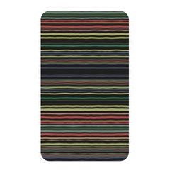 Dark Rust Red And Green Stripes Pattern Memory Card Reader (rectangular) by SpinnyChairDesigns