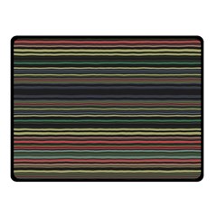 Dark Rust Red And Green Stripes Pattern Fleece Blanket (small) by SpinnyChairDesigns