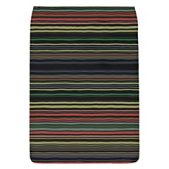 Dark Rust Red And Green Stripes Pattern Removable Flap Cover (s) by SpinnyChairDesigns