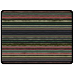 Dark Rust Red And Green Stripes Pattern Double Sided Fleece Blanket (large)  by SpinnyChairDesigns