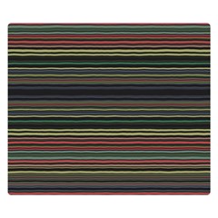 Dark Rust Red And Green Stripes Pattern Double Sided Flano Blanket (small)  by SpinnyChairDesigns