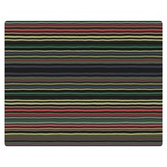 Dark Rust Red And Green Stripes Pattern Double Sided Flano Blanket (medium)  by SpinnyChairDesigns