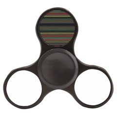 Dark Rust Red And Green Stripes Pattern Finger Spinner by SpinnyChairDesigns