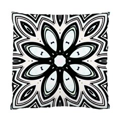 Black And White Floral Print Pattern Standard Cushion Case (one Side) by SpinnyChairDesigns