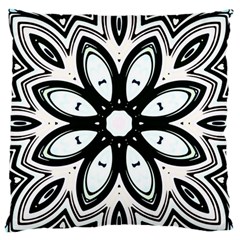 Black And White Floral Print Pattern Standard Flano Cushion Case (two Sides) by SpinnyChairDesigns