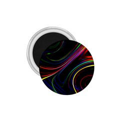 Neon Glow Lines On Black 1 75  Magnets by SpinnyChairDesigns