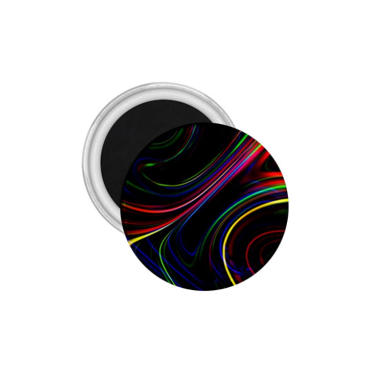 Neon Glow Lines on Black 1.75  Magnets