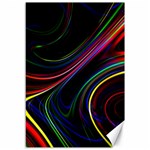 Neon Glow Lines on Black Canvas 12  x 18  11.88 x17.36  Canvas - 1