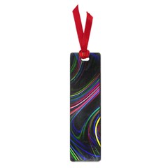 Neon Glow Lines On Black Small Book Marks by SpinnyChairDesigns