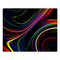 Neon Glow Lines On Black Double Sided Flano Blanket (large)  by SpinnyChairDesigns