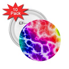 Colorful Tie Dye Pattern Texture 2 25  Buttons (10 Pack)  by SpinnyChairDesigns