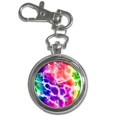 Colorful Tie Dye Pattern Texture Key Chain Watches by SpinnyChairDesigns