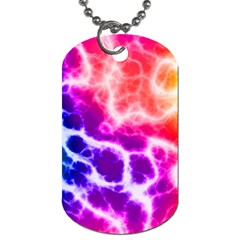 Colorful Tie Dye Pattern Texture Dog Tag (two Sides) by SpinnyChairDesigns