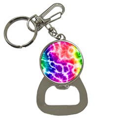 Colorful Tie Dye Pattern Texture Bottle Opener Key Chain by SpinnyChairDesigns