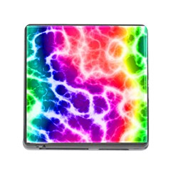 Colorful Tie Dye Pattern Texture Memory Card Reader (square 5 Slot) by SpinnyChairDesigns