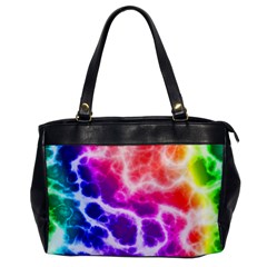 Colorful Tie Dye Pattern Texture Oversize Office Handbag by SpinnyChairDesigns