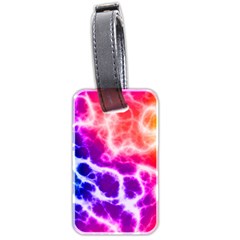 Colorful Tie Dye Pattern Texture Luggage Tag (two Sides) by SpinnyChairDesigns