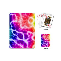 Colorful Tie Dye Pattern Texture Playing Cards Single Design (mini) by SpinnyChairDesigns